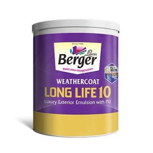 Berger Weathercoat Long Life 10 Luxury Exterior Emulsion-White-10L