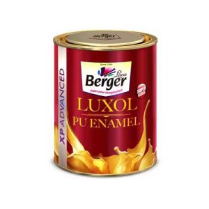 Berger Luxol PU Enamel Black Enamel Wall Paint  (1 L)